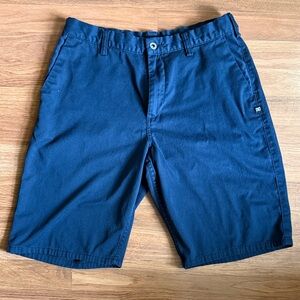 DC Men's Dark Blue Flat Front Shorts